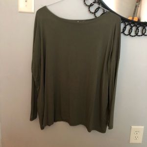 olive green long sleeve top!!